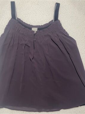 Converse One Star Woman’s Dark Plum Velvet Spaghetti Strap Top airy Indie